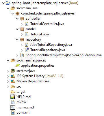 spring-boot-jdbctemplate-example-sql-server-crud-project-structure