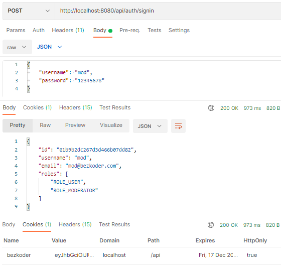 Spring Boot Login and Registration example with MongoDB BezKoder