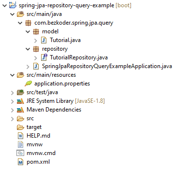 JPA Repository query example in Spring Boot