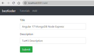 MEAN Stack example with Angular 17 - BezKoder