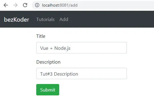 vue-node-js-github-crud-create